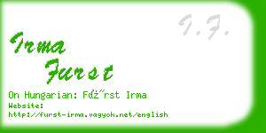 irma furst business card